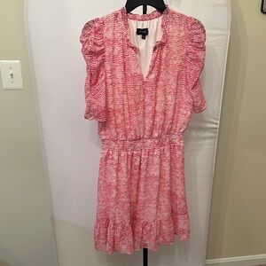 MSK Pink Puff Sleeve Mini Sundress